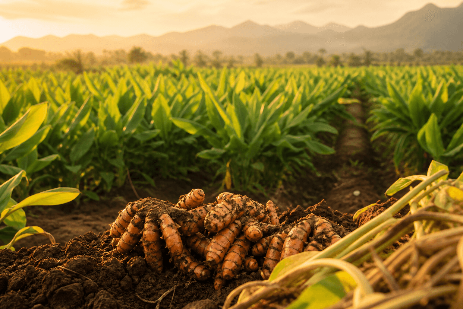 Salem Turmeric growing in Tamil Nadu